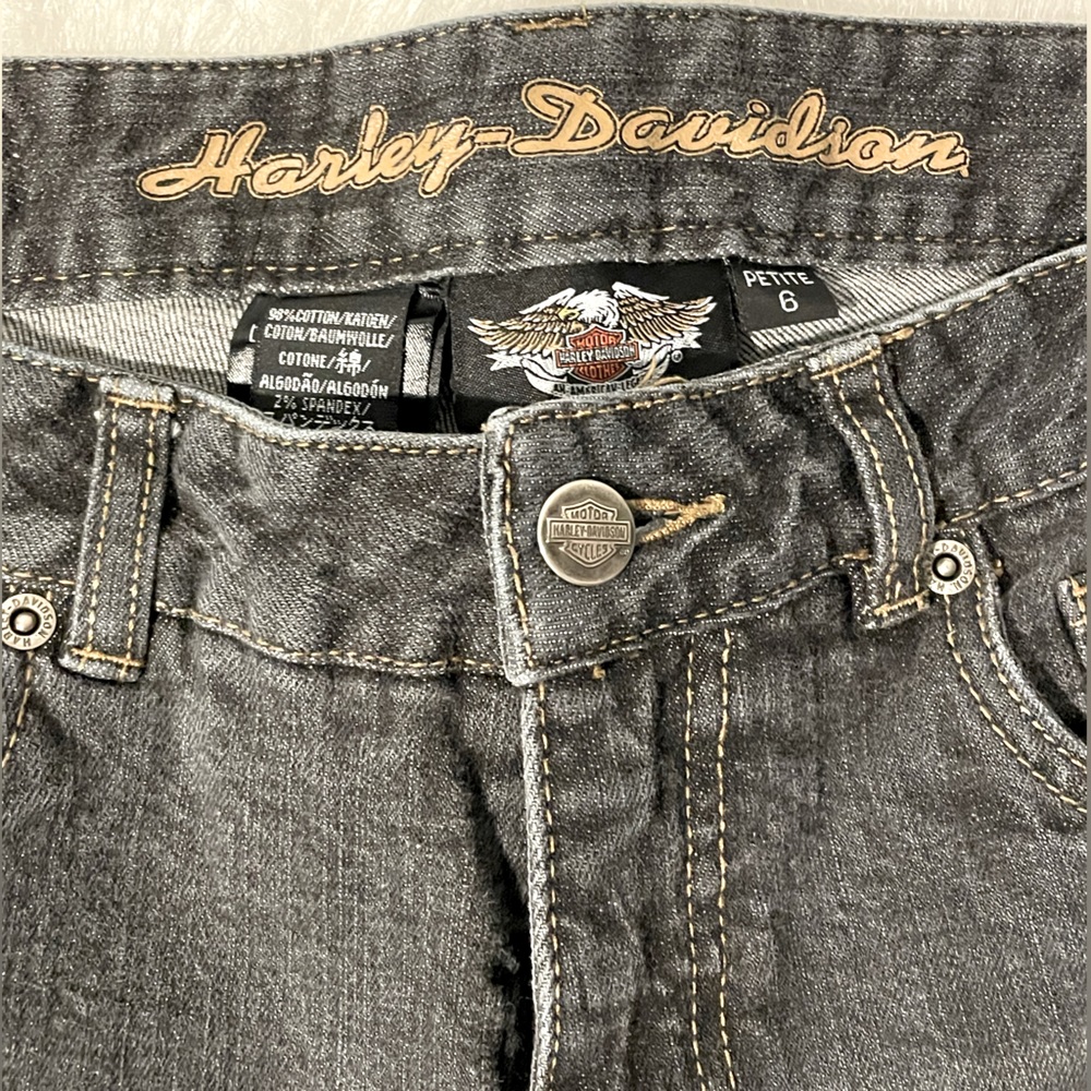 Size 6 petite Harley Davidson jeans